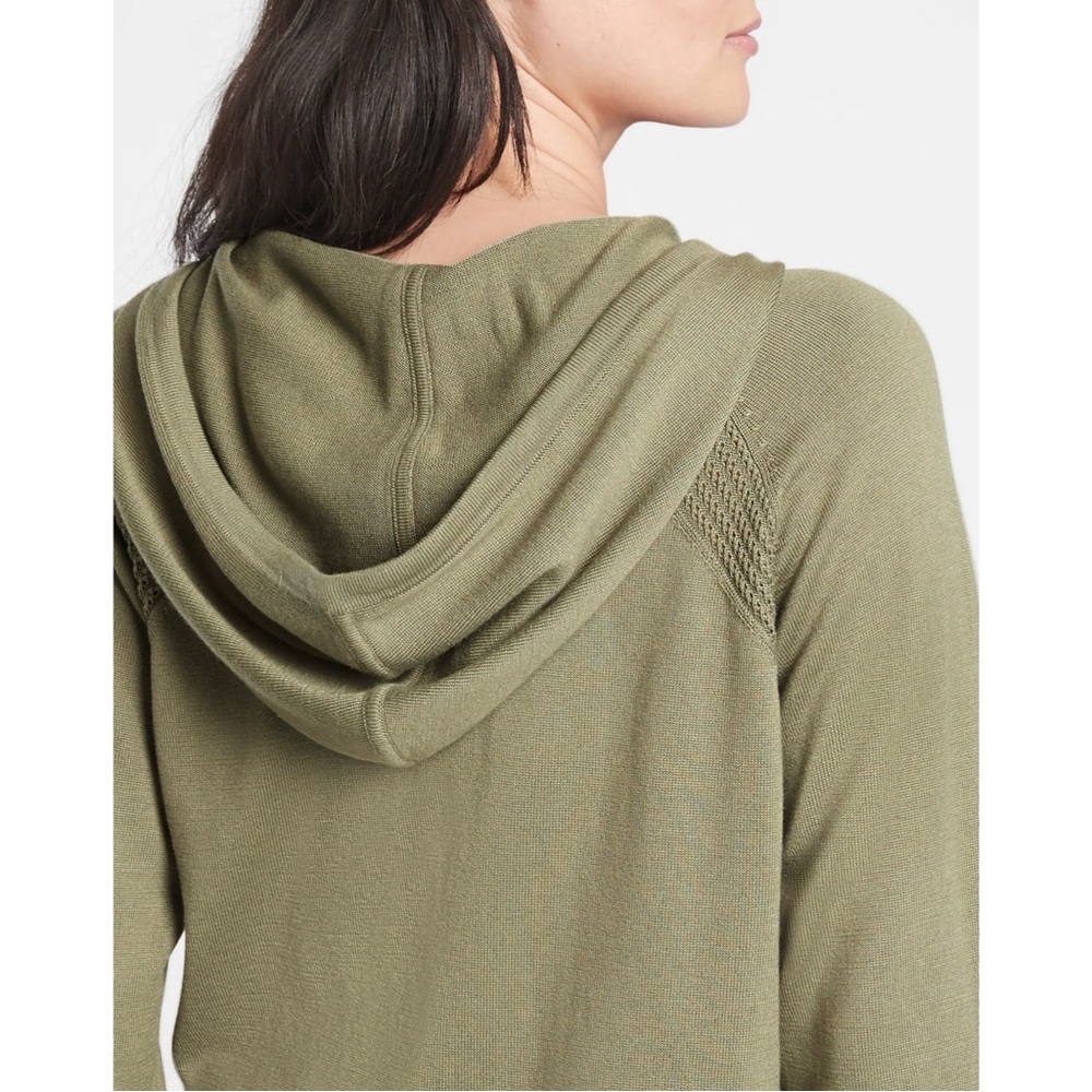 Athleta Evergreen Hoodie Sweater - Olive Green NWT SZ 1X - Picture 6 of 15